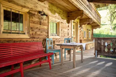 Ein Balkon oder eine Terrasse in der Unterkunft Superior Chalet Brandleit