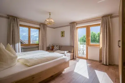 Ein Bett oder Betten in einem Zimmer der Unterkunft Ferienhaus Stoanerhof