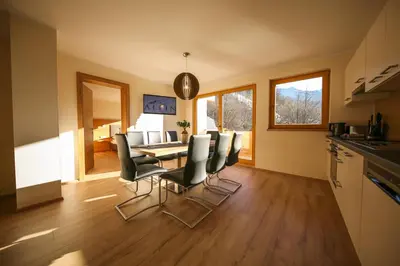 Küche/Küchenzeile in der Unterkunft Residence Alpin