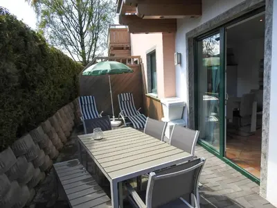 Ein Patio oder anderer Außenbereich in der Unterkunft Ferienwohnung Julia