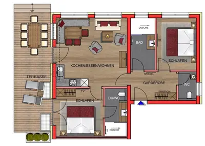 Grundriss der Unterkunft Anna Apartments
