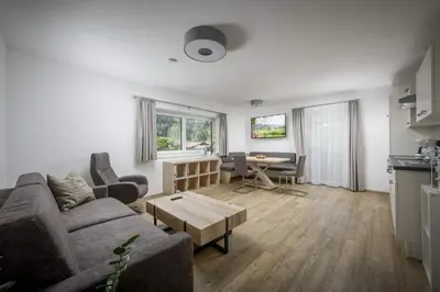 Küche/Küchenzeile in der Unterkunft Kaiserwinkl Apartments Daxer