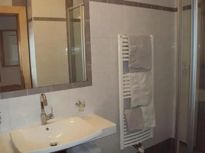 Ein Badezimmer in der Unterkunft Wöscherhof