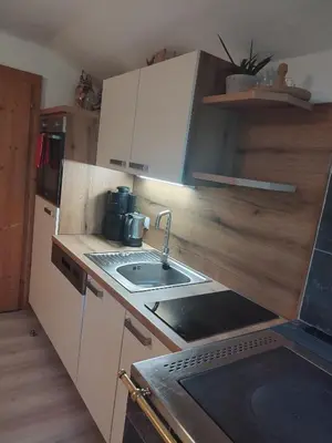 Küche/Küchenzeile in der Unterkunft Ferienwohnung Spitaler Unterkofler