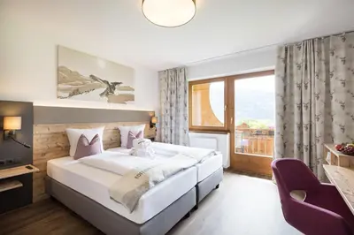 Ein Bett oder Betten in einem Zimmer der Unterkunft Hotel Pension Wiesenhof
