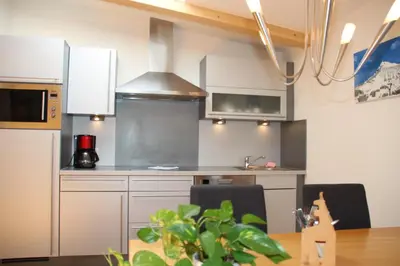Küche/Küchenzeile in der Unterkunft Deluxe Apartment Bergsicht - Kirchberg Center