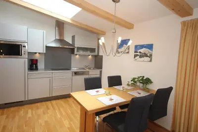 Küche/Küchenzeile in der Unterkunft Deluxe Apartment Bergsicht - Kirchberg Center