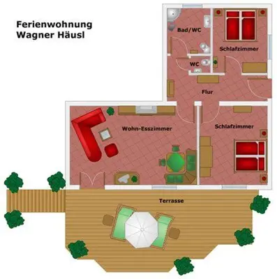 Grundriss der Unterkunft Wagner Häusl