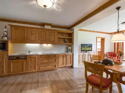 Küche/Küchenzeile in der Unterkunft Appartements Haflingerhof