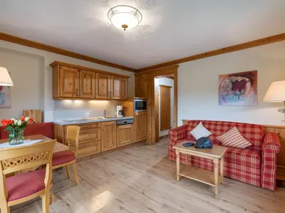 Küche/Küchenzeile in der Unterkunft Appartements Haflingerhof