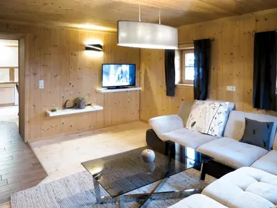 Ein Sitzbereich in der Unterkunft Chalet Alm Chalet by Interhome