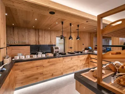 Küche/Küchenzeile in der Unterkunft Hotel Alpina