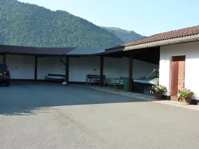 Ein allgemeiner Bergblick oder ein Berglick von der Ferienwohnung aus