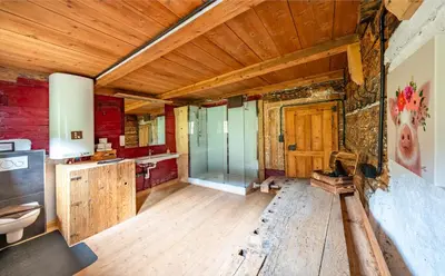 Ein Badezimmer in der Unterkunft Großmutters Haus