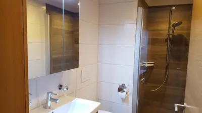 Ein Badezimmer in der Unterkunft Haus Salzachblick