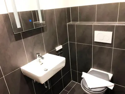 Ein Badezimmer in der Unterkunft Haus Willibald