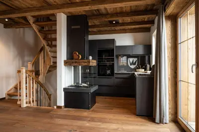 Küche/Küchenzeile in der Unterkunft Wochenbrunner Chalets