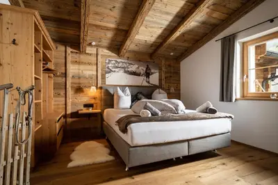 Ein Bett oder Betten in einem Zimmer der Unterkunft Wochenbrunner Chalets