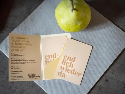 Ein Zertifikat, Auszeichnung, Logo oder anderes Dokument, das in der Unterkunft La Pasta Hotel Restaurant ausgestellt ist