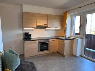 Küche/Küchenzeile in der Unterkunft Eichenhof