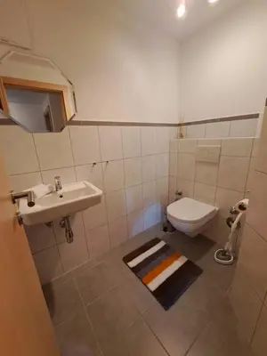 Ein Badezimmer in der Unterkunft Eichenhof