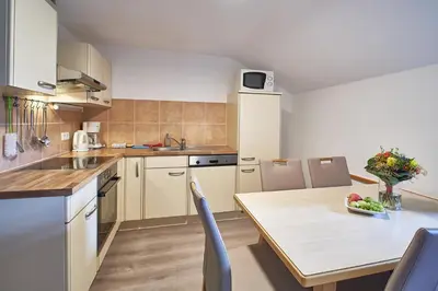 Küche/Küchenzeile in der Unterkunft Appartements Pungg