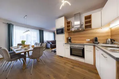 Küche/Küchenzeile in der Unterkunft Appartement Pegasus Top 4