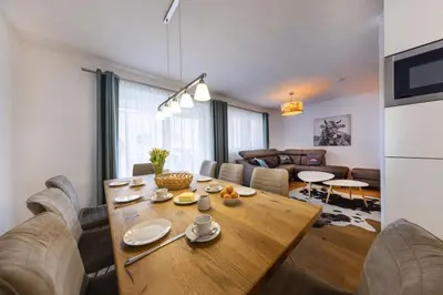 Ein Sitzbereich in der Unterkunft Appartement Pegasus Top 4