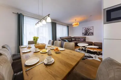 Ein Sitzbereich in der Unterkunft Appartement Pegasus Top 4