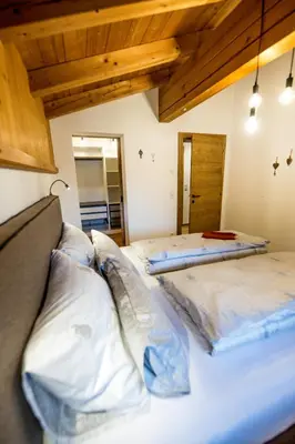 Ein Bett oder Betten in einem Zimmer der Unterkunft Leni´s Appartements