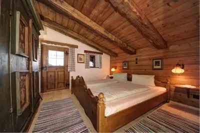 Ein Bett oder Betten in einem Zimmer der Unterkunft Ferienhäuser Reither Almen
