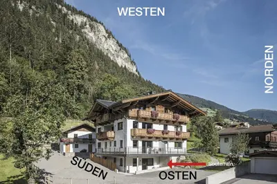 Ein allgemeiner Bergblick oder ein Berglick von der Ferienwohnung aus