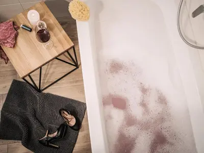 Ein Badezimmer in der Unterkunft Leuhaus