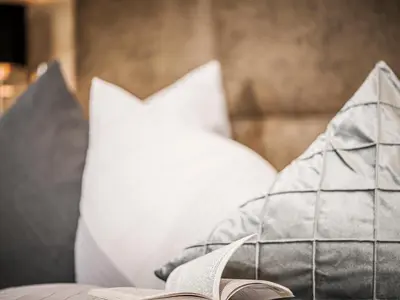 Ein Bett oder Betten in einem Zimmer der Unterkunft Leuhaus