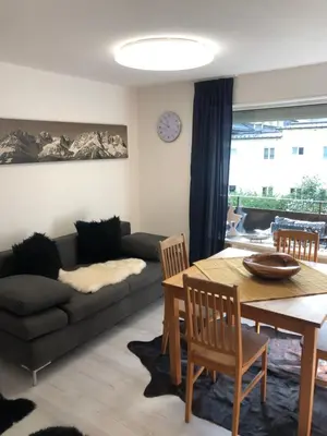 Ein Sitzbereich in der Unterkunft Posthof 33