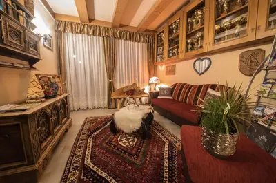 Ein Sitzbereich in der Unterkunft Hotel Garni Wolfgang