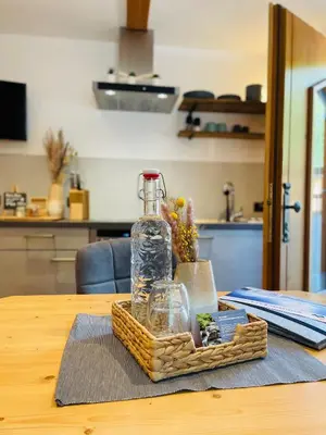 Küche/Küchenzeile in der Unterkunft Haus Schatzbergblick
