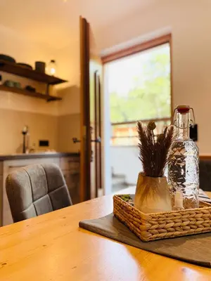 Küche/Küchenzeile in der Unterkunft Haus Schatzbergblick