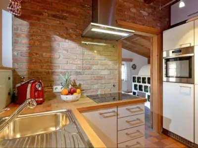 Küche/Küchenzeile in der Unterkunft Appartements Pöllhof
