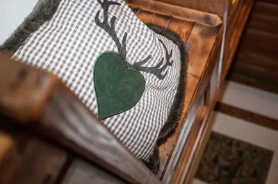 Ein Bett oder Betten in einem Zimmer der Unterkunft Chalet Appartement Alpenherz