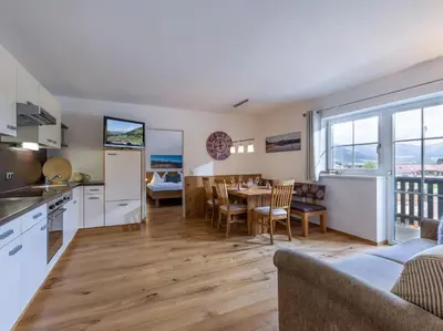 Küche/Küchenzeile in der Unterkunft Apartment Gossner