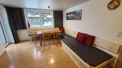 Ein Sitzbereich in der Unterkunft Ferienwohnung Graber