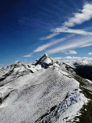 Ein allgemeiner Bergblick oder ein Berglick von der Ferienwohnung aus