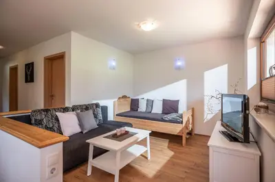Ein Sitzbereich in der Unterkunft Appartement Annabella