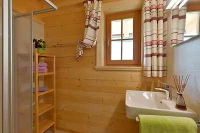 Ein Badezimmer in der Unterkunft Ferienwohnung Lechenhof