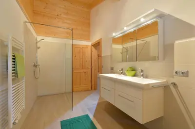 Ein Badezimmer in der Unterkunft Ferienwohnung Lechenhof