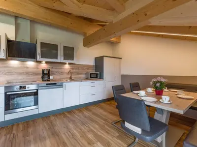 Küche/Küchenzeile in der Unterkunft Ferienwohnung Obersteintal