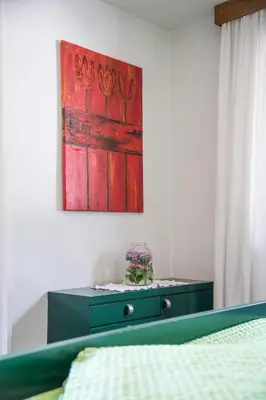 Ein Bett oder Betten in einem Zimmer der Unterkunft Klaras Haus Laimach