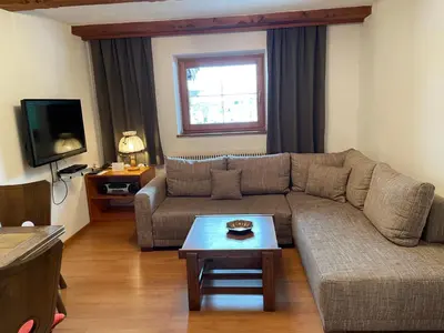 Ein Sitzbereich in der Unterkunft Appartement Oberlacken