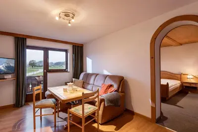 Ein Sitzbereich in der Unterkunft Appartement Oberlacken